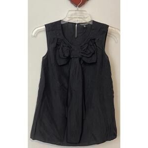 Kristin Davis Womens XS Lined Black Sleeveless Light 100% Silk Blouse! A2269